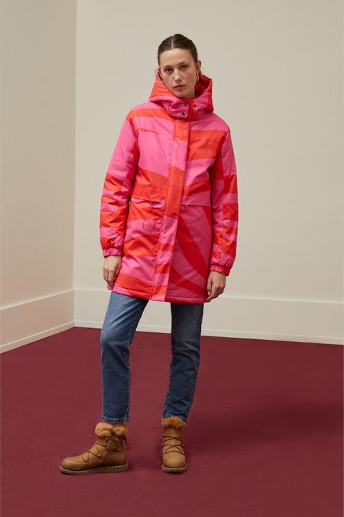  BASKILI KAPÜŞONLU MONT