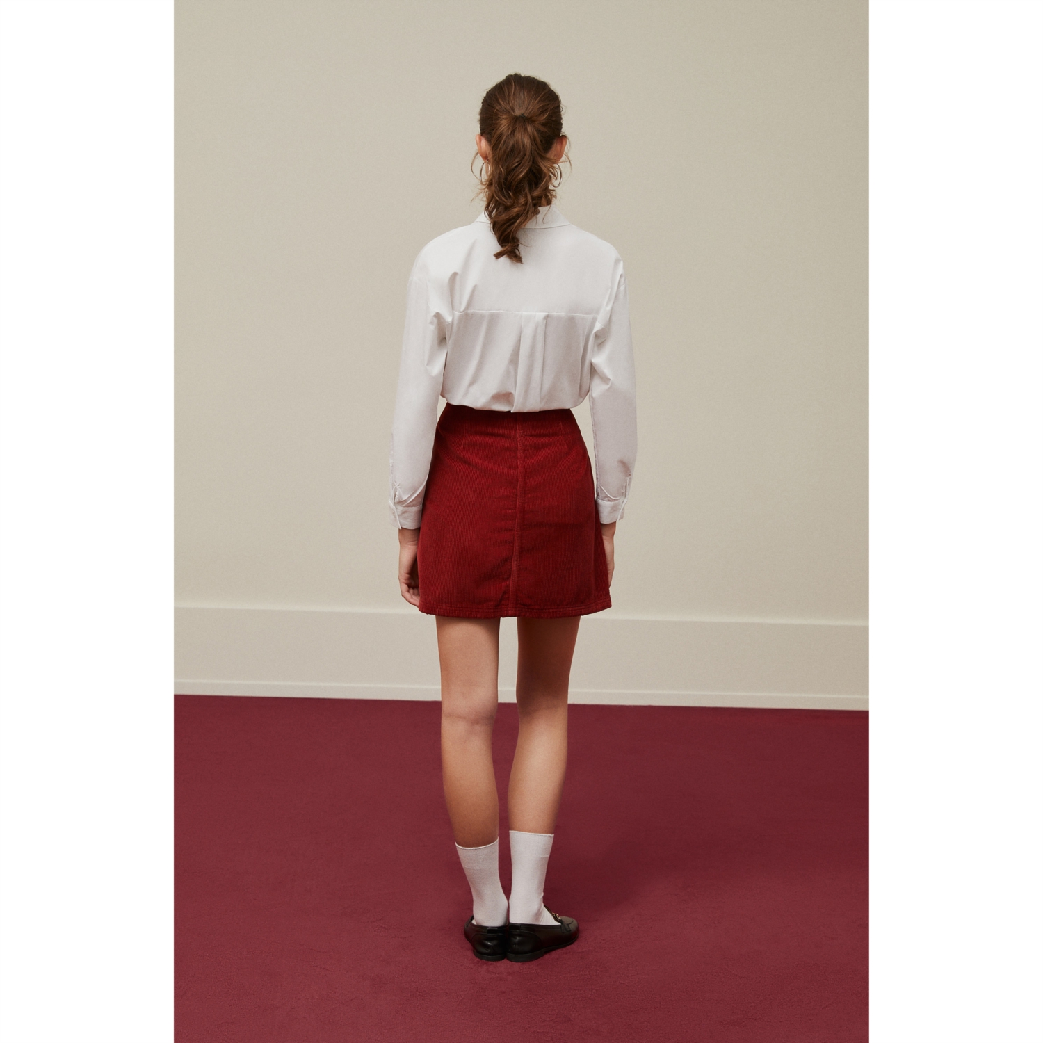 KADİFE DOKULU A KESİM MİNİ ETEK