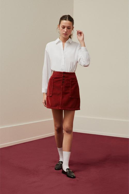  KADİFE DOKULU A KESİM MİNİ ETEK