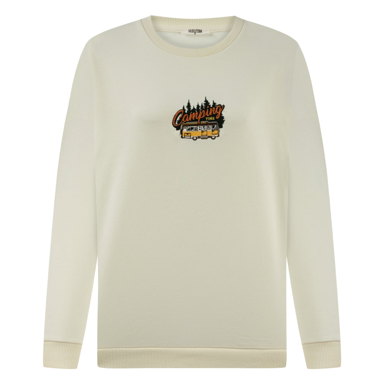 BASKILI BİSİKLET YAKA SWEATSHIRT