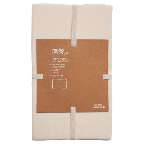  SOHO 2'Lİ YASTIK KILIFI EKRU 50X70