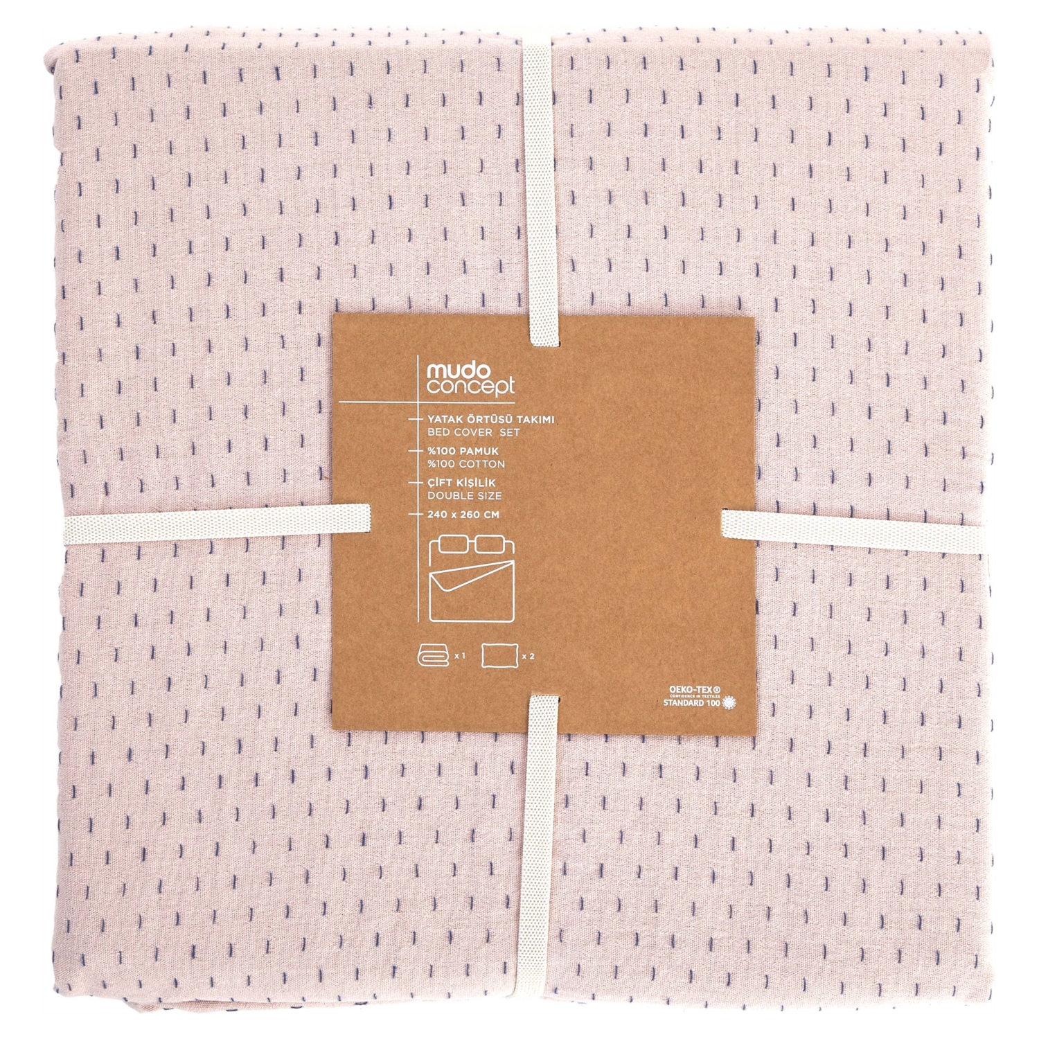 JORJA YATAK ÖRTÜSÜ TAKIMI ÇİFT KİŞİLİK GÜL KURUSU 240X260