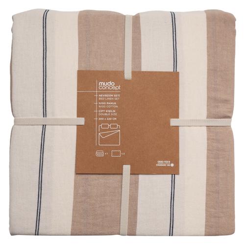  KADE NEVRESİM SETİ ÇİFT KİŞİLİK BEJ 200X220