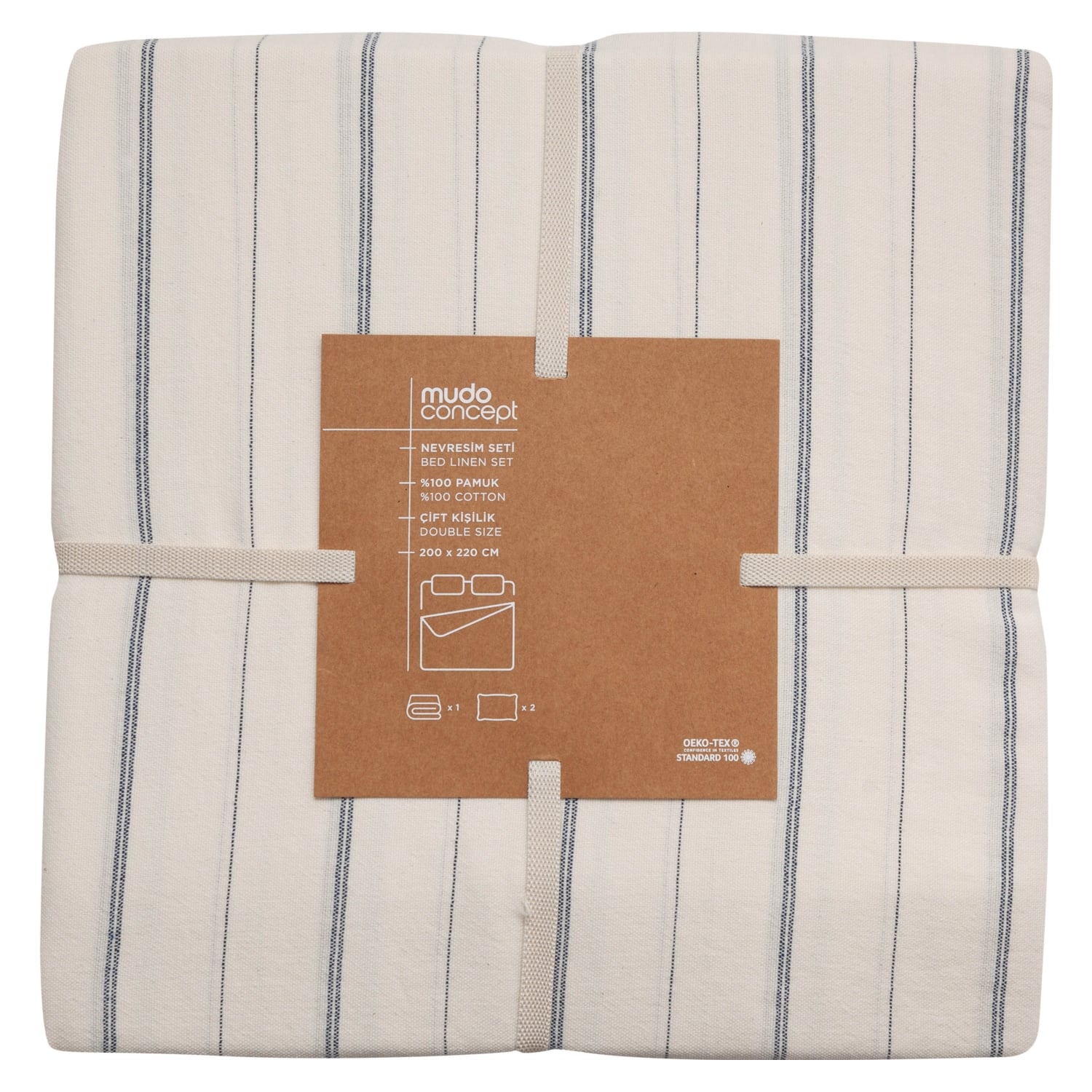 KADE NEVRESİM SETİ ÇİFT KİŞİLİK EKRU 200X220