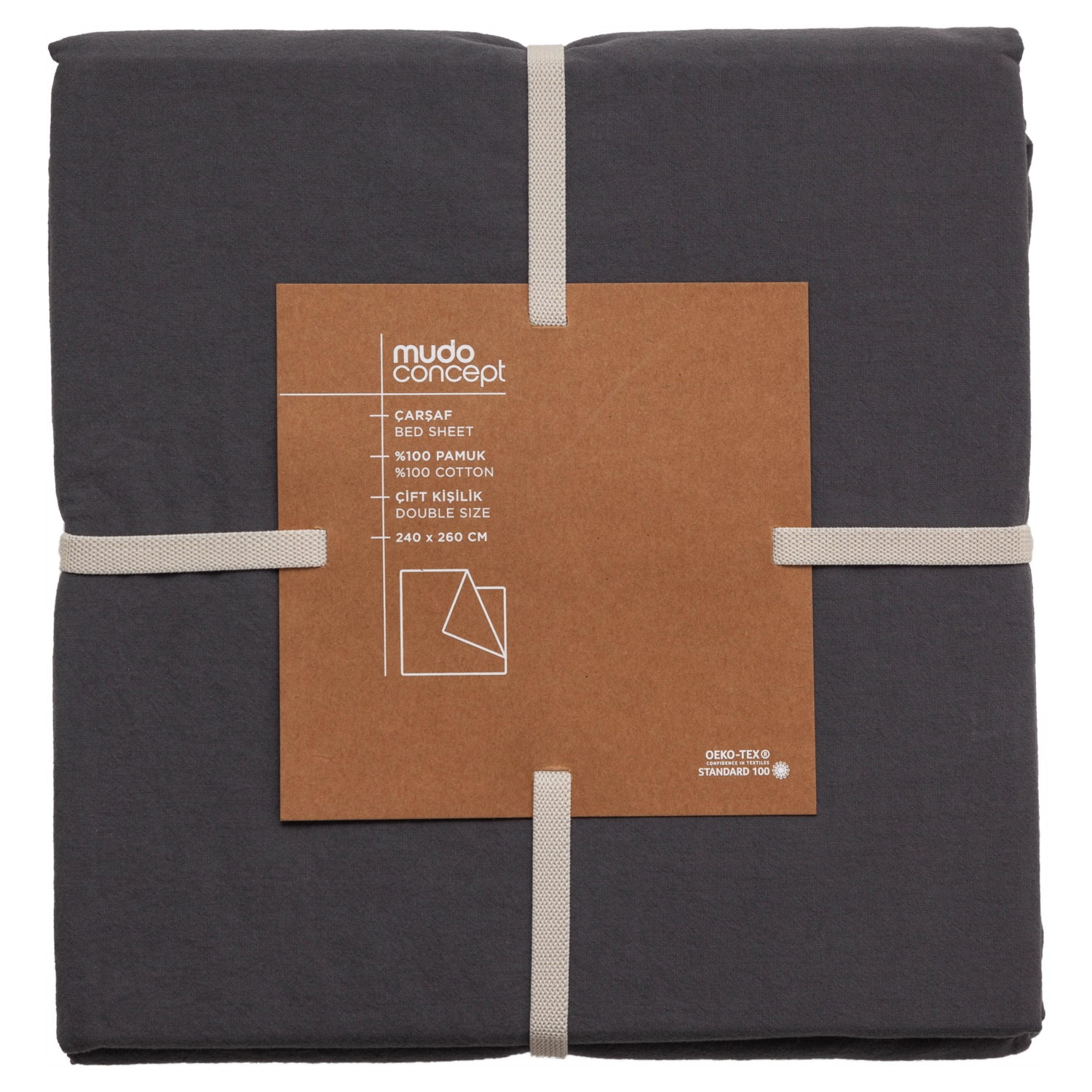 SOHO DÜZ ÇARŞAF ANTRASİT 240X260