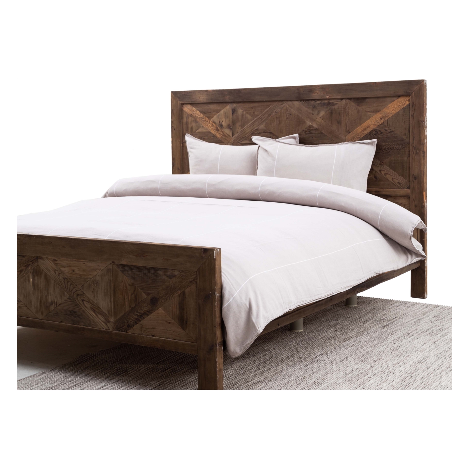 KADE NEVRESİM SETİ ÇİFT KİŞİLİK AÇIK GRİ 200X220