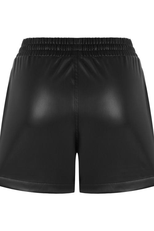  DERİ GÖRÜNÜMLÜ MİNİ ŞORT