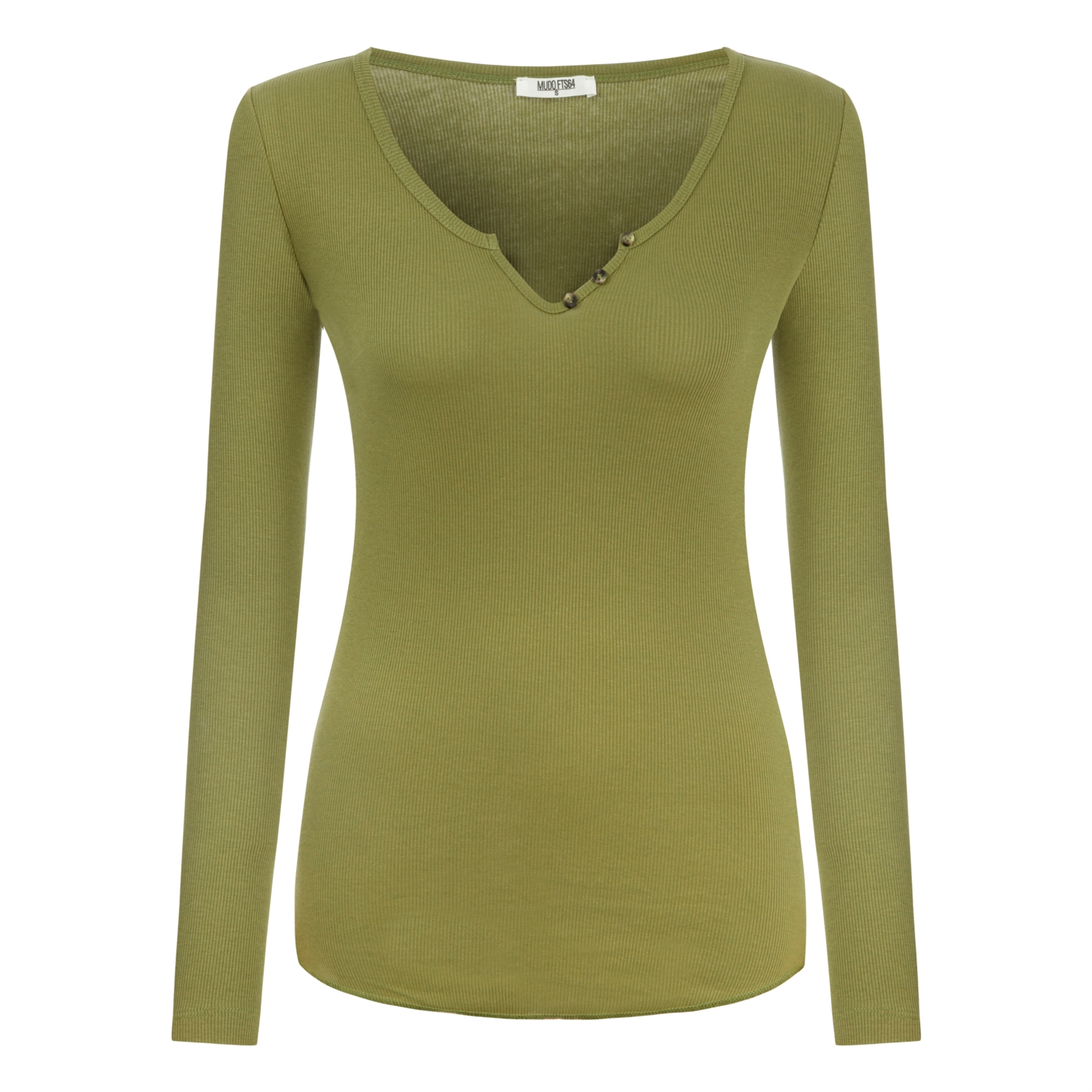 V YAKA UZUN KOLLU BASIC T-SHIRT