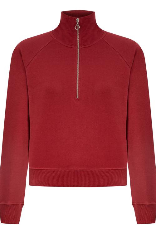  DİK YAKA FERMUARLI SWEATSHIRT