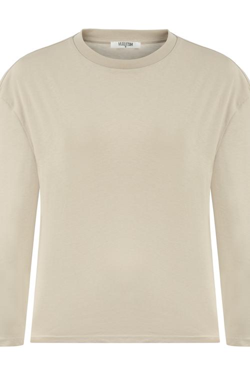  BİSİKLET YAKA UZUN KOLLU  BASIC T-SHIRT