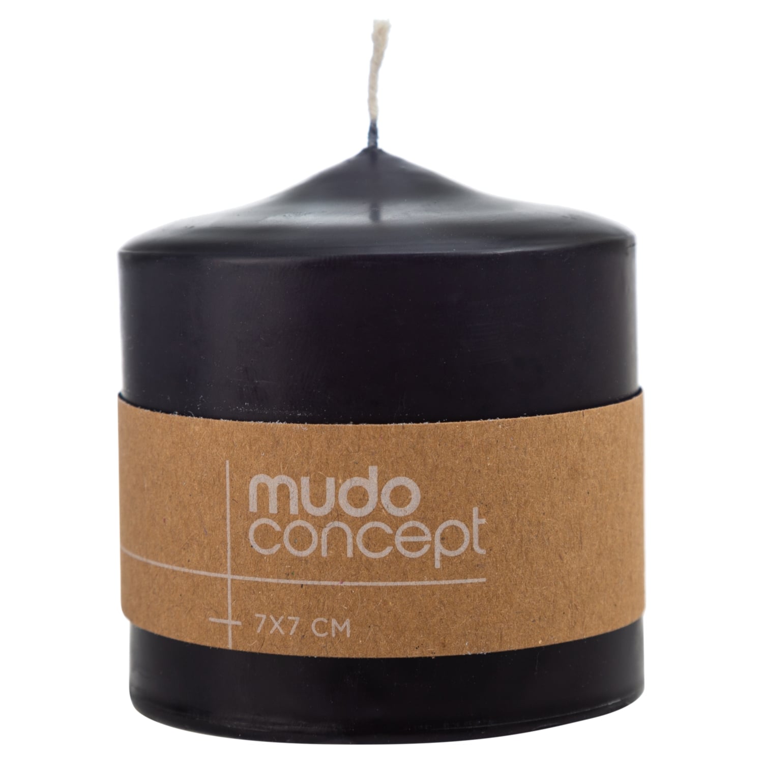 SÜTUN MUM SIYAH 7X7CM