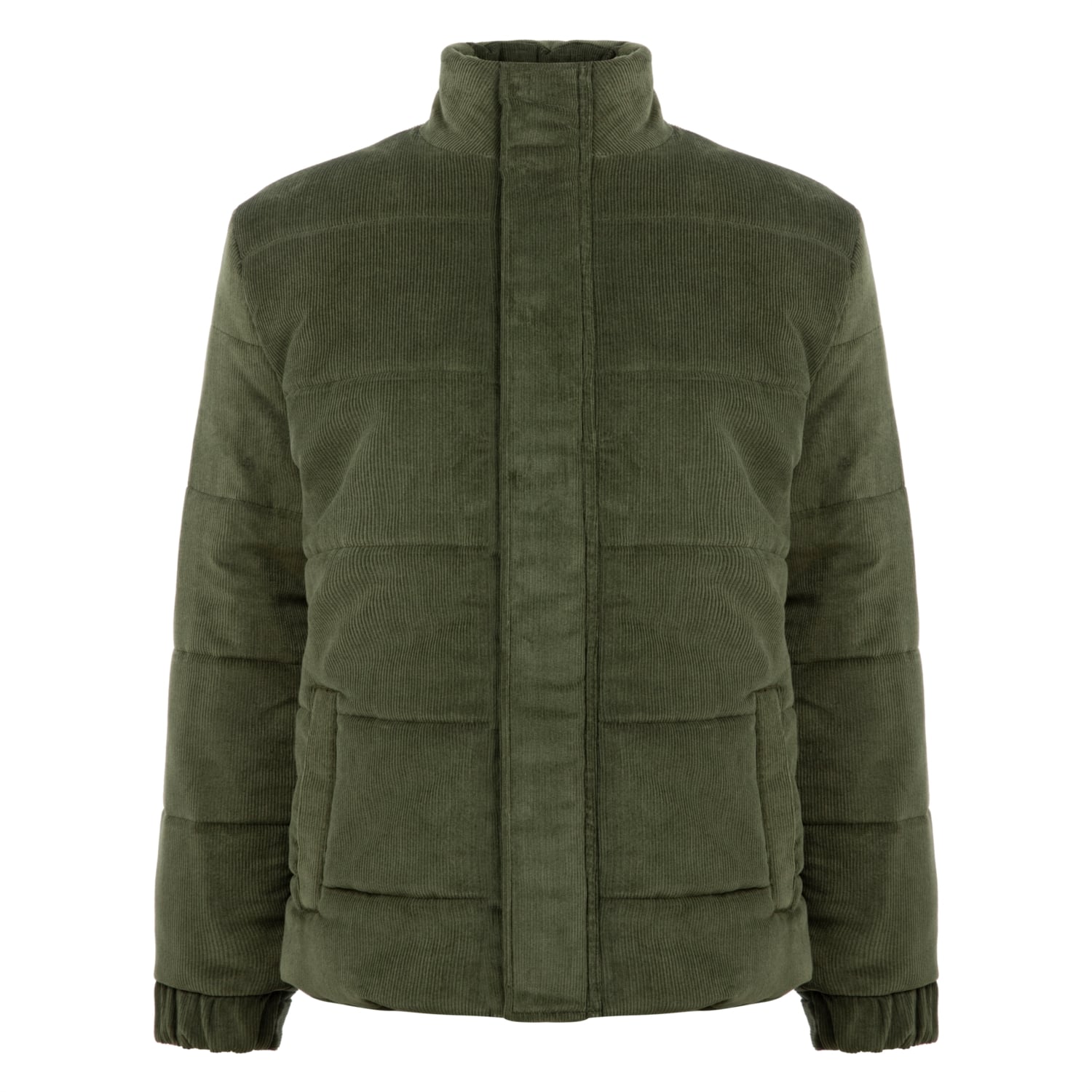 KADİFE DOKULU DİK YAKA ŞİŞME MONT