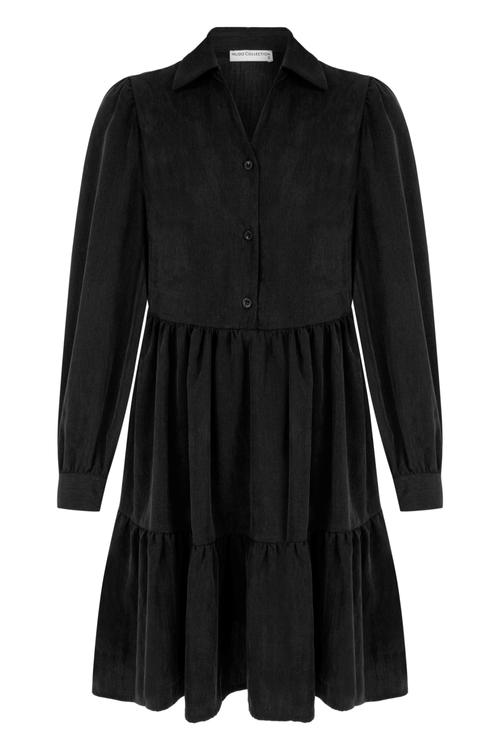  LİYOSEL KARIŞIMLI MİNİ GÖMLEK ELBİSE