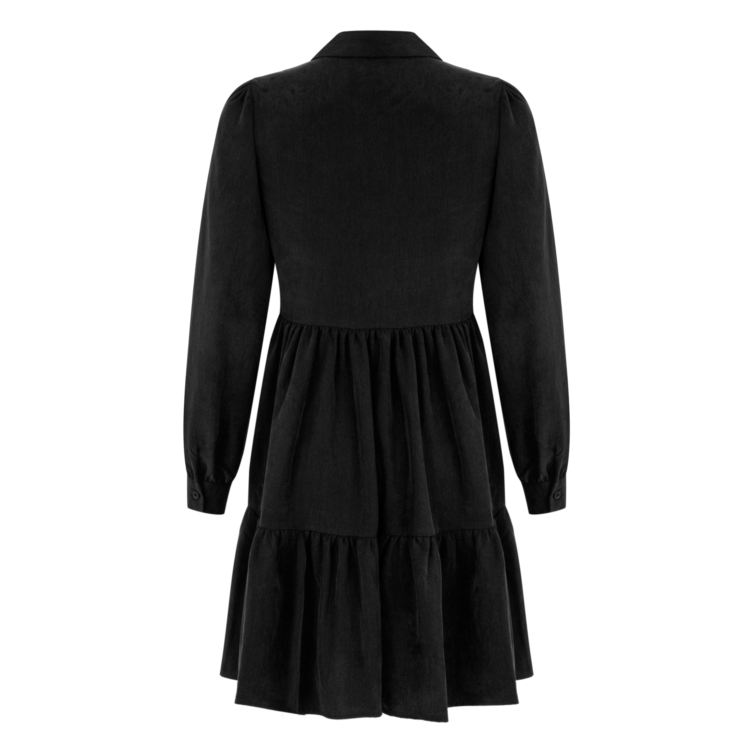 LİYOSEL KARIŞIMLI MİNİ GÖMLEK ELBİSE