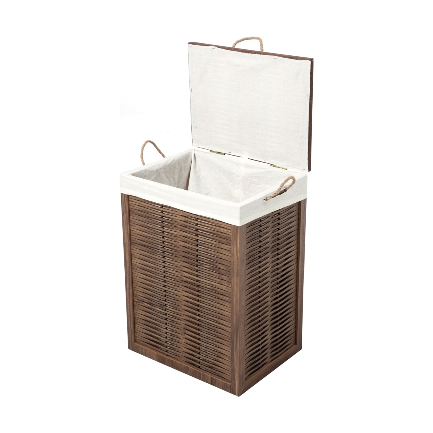 LENOSA AHŞAP ÇAMAŞIR SEPETİ  KAHVE