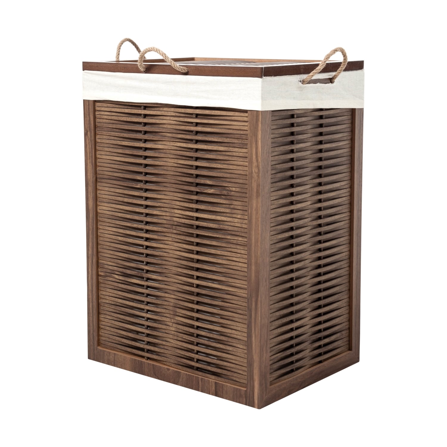 LENOSA AHŞAP ÇAMAŞIR SEPETİ  KAHVE