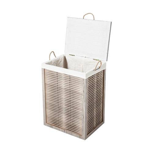 LENOSA AHŞAP ÇAMAŞIR SEPETİ  BEJ