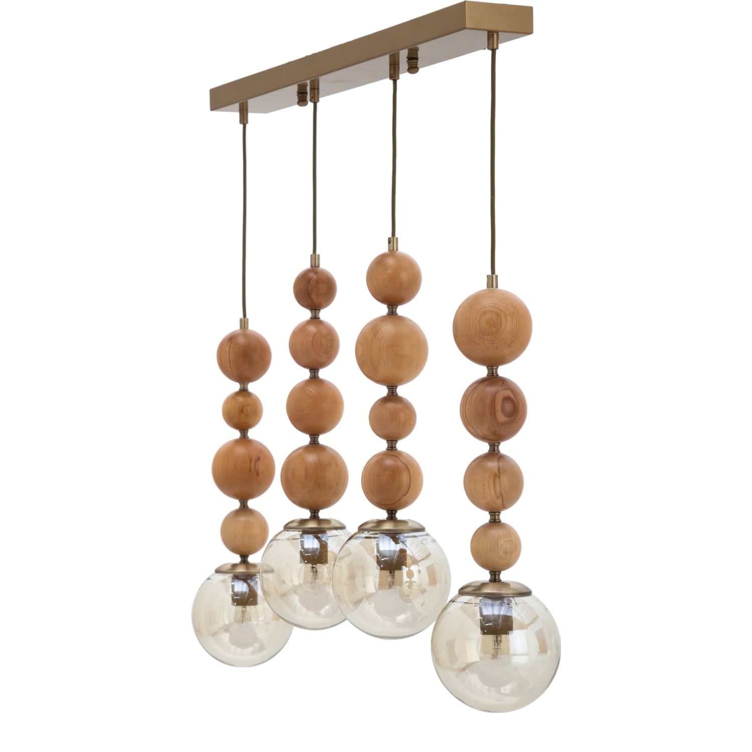 WOOD BEAD 4LÜ SIRALI SARKIT