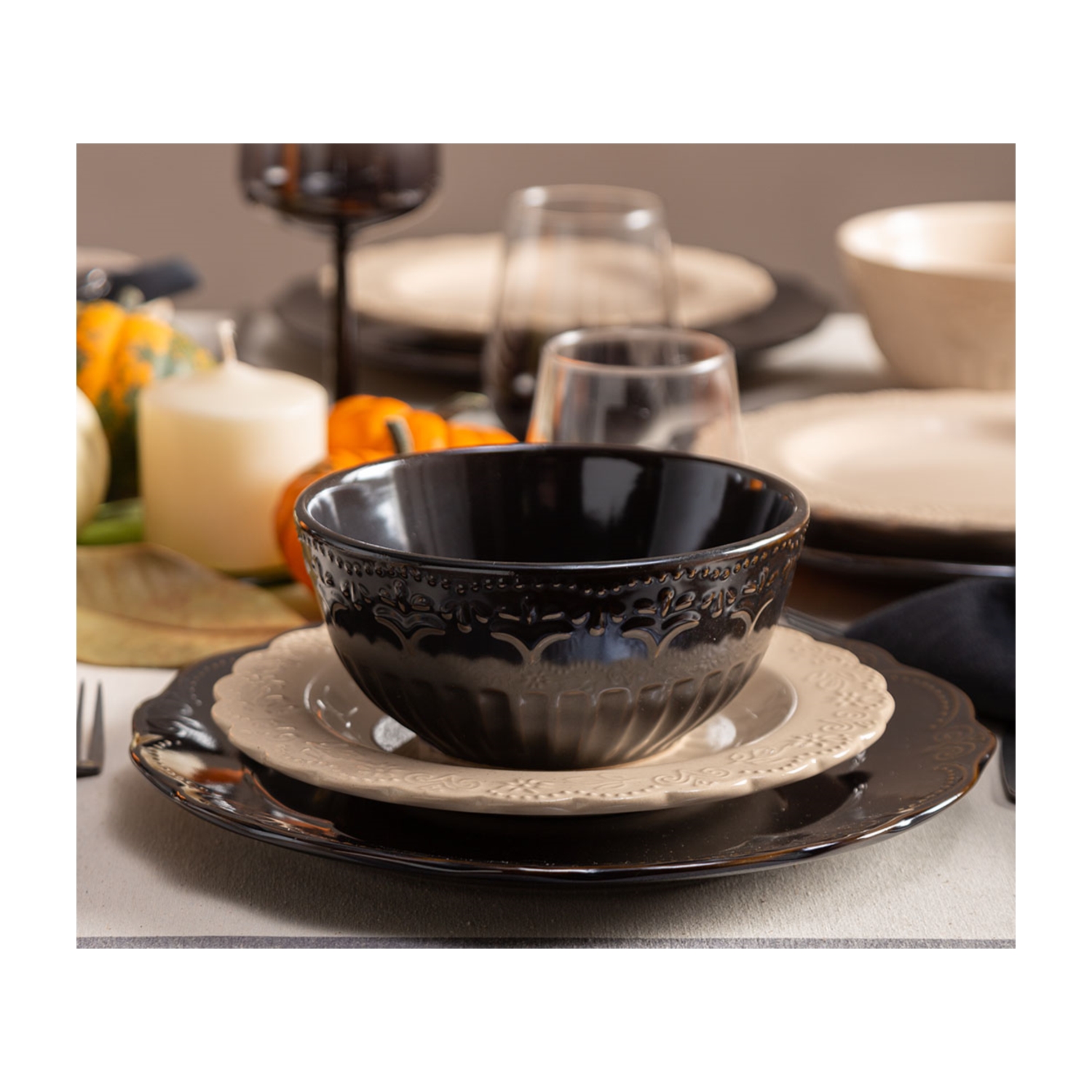 ALBERTA YEMEK TABAĞI 20CM METALLIC BRONZ