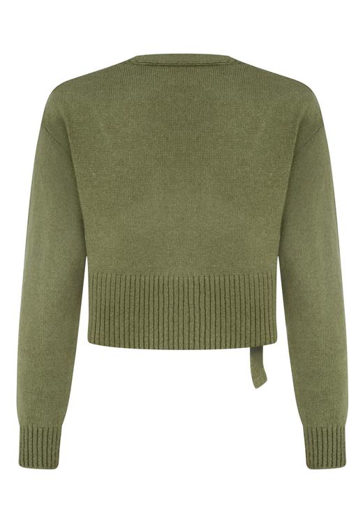  BAĞLAMA DETAYLI KRUVAZE TRİKO HIRKA