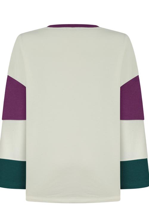  SLOGAN BASKILI BİSİKLET YAKA SWEATSHIRT