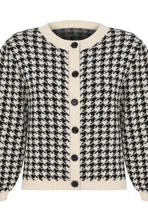  KAZAYAĞI DESENLİ TRİKO CEKET