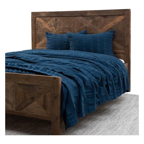  CURTIS YATAK ÖRTÜSÜ TAKIMI ÇİFT KİŞİLİK LACİVERT 240X260