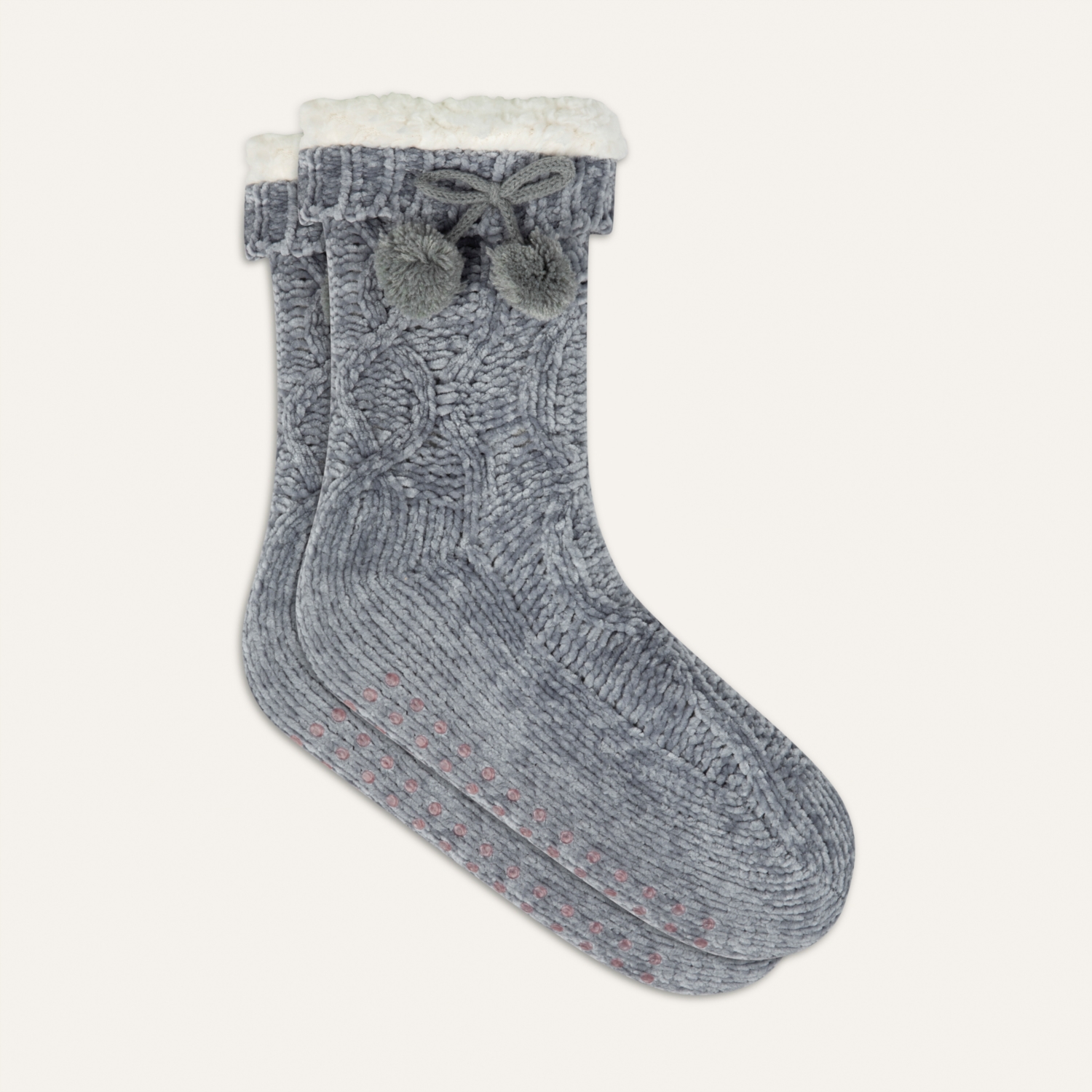 SAÇ ÖRGÜLÜ PONPONLU SOKET ÇORAP