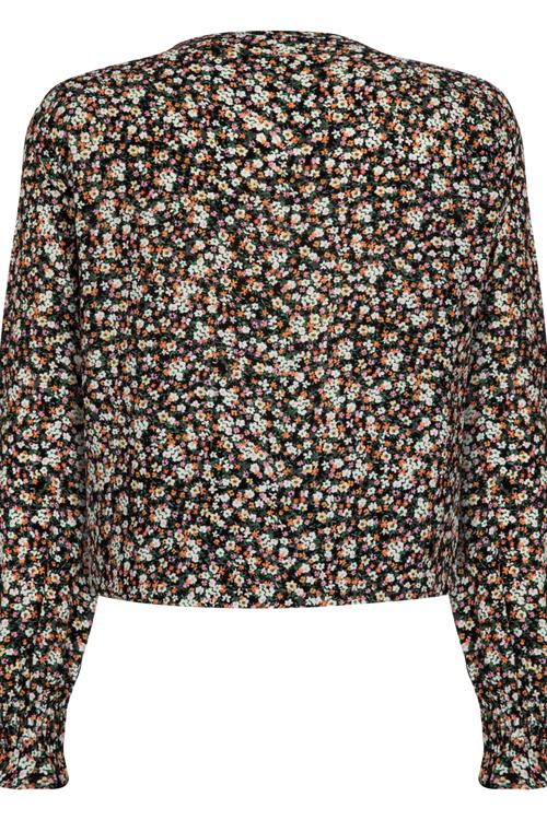  ÇİÇEK DESENLİ DÜĞMELİ BLUZ