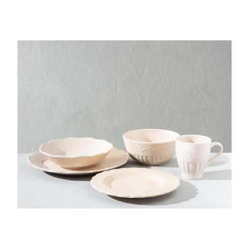  ALBERTA YEMEK TABAĞI 20 CM  - KREM