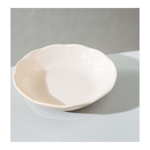  ALBERTA YEMEK TABAĞI 20 CM  - KREM