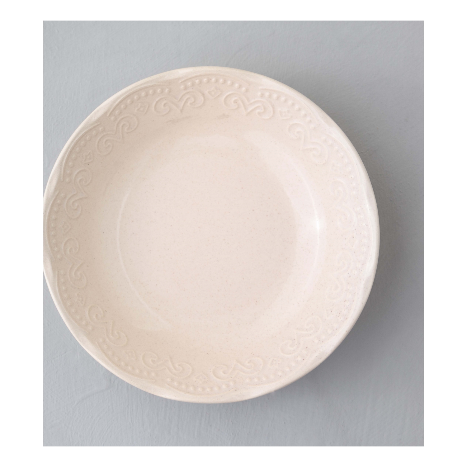 ALBERTA YEMEK TABAĞI 20 CM  - KREM