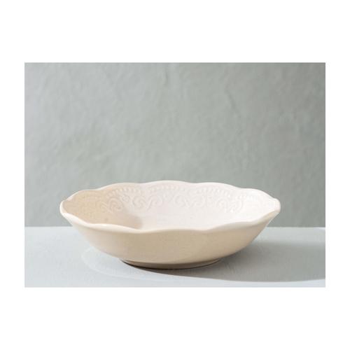  ALBERTA YEMEK TABAĞI 20 CM  - KREM