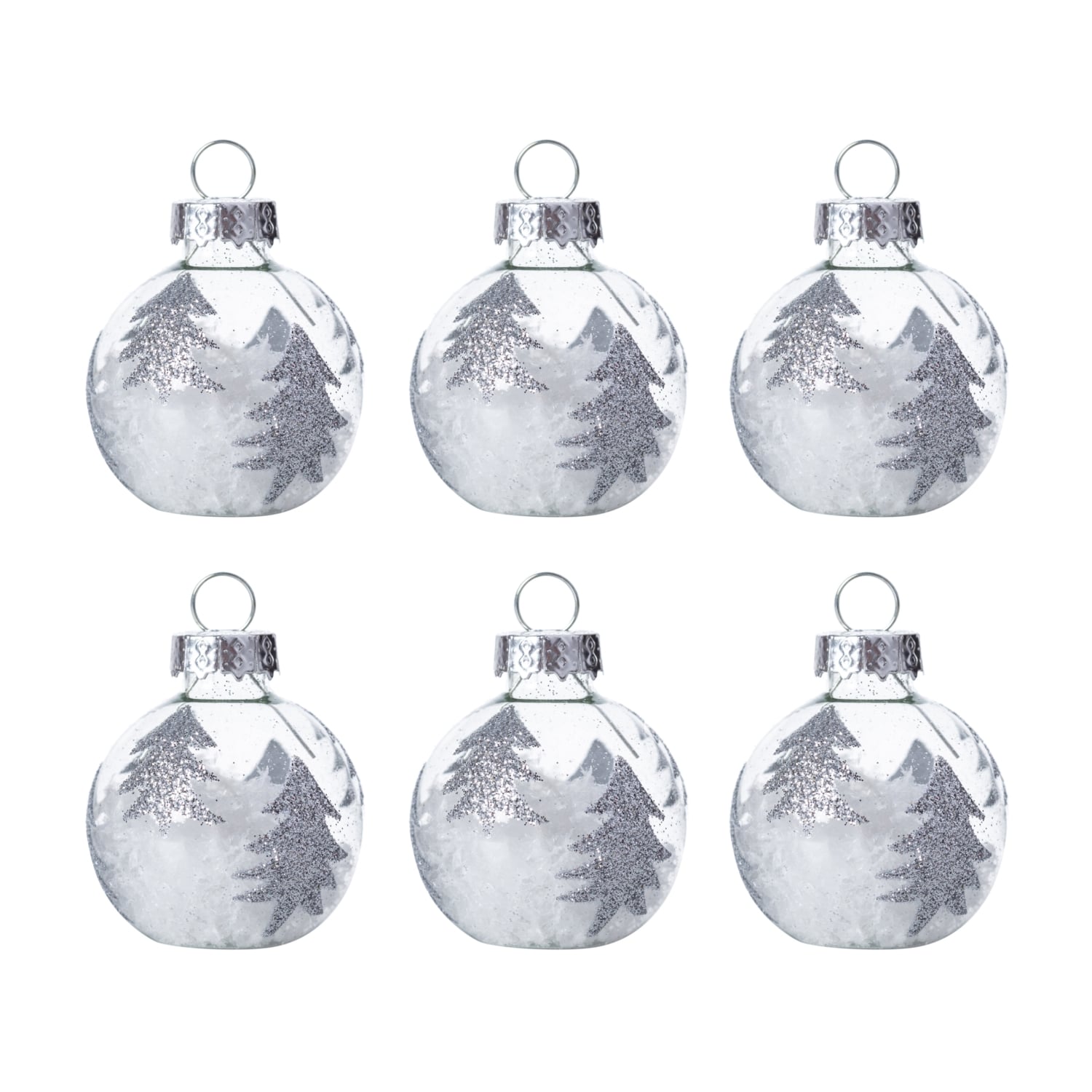 SILVERY 6'LI AĞAÇ SÜS SETI 4CM