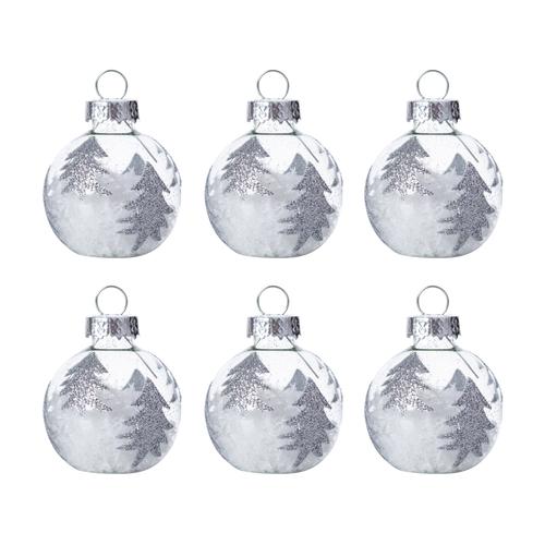  SILVERY 6'LI AĞAÇ SÜS SETI 4CM