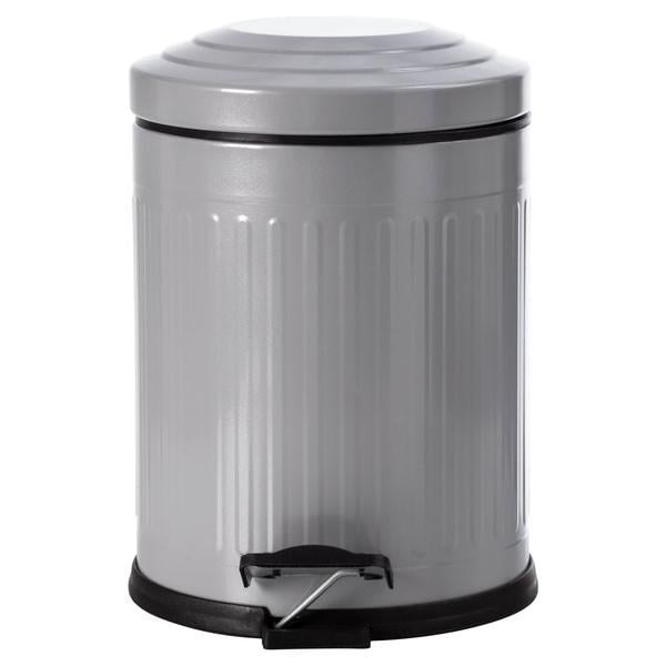 Mudo Home  5Lt Pedalli Vintage Çöp Kovası Gri