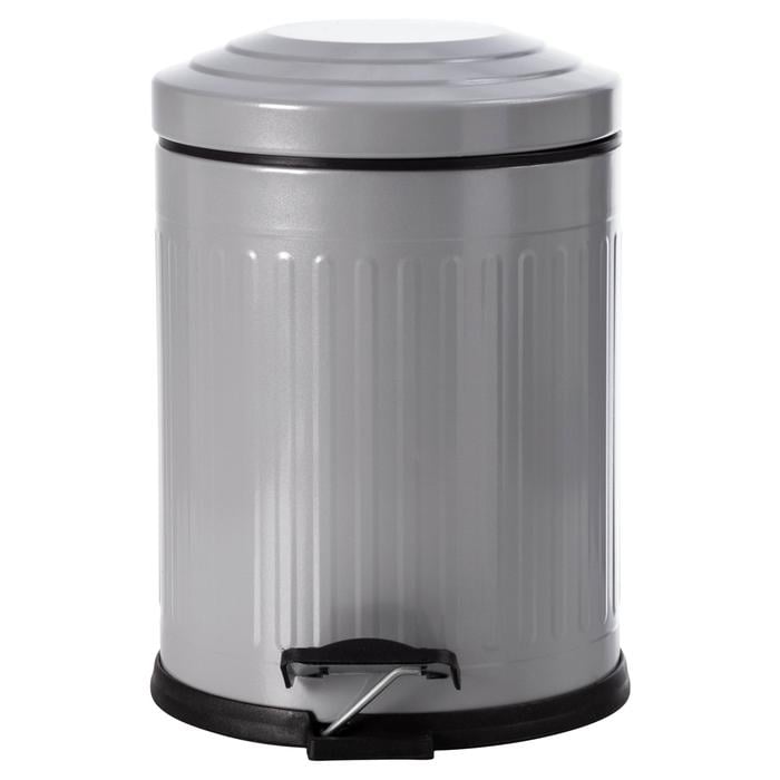 5LT PEDALLI VINTAGE ÇÖP KOVASI GRİ