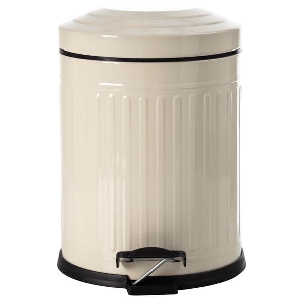 Mudo Home  5Lt Pedalli Vintage Çöp Kovası Krem