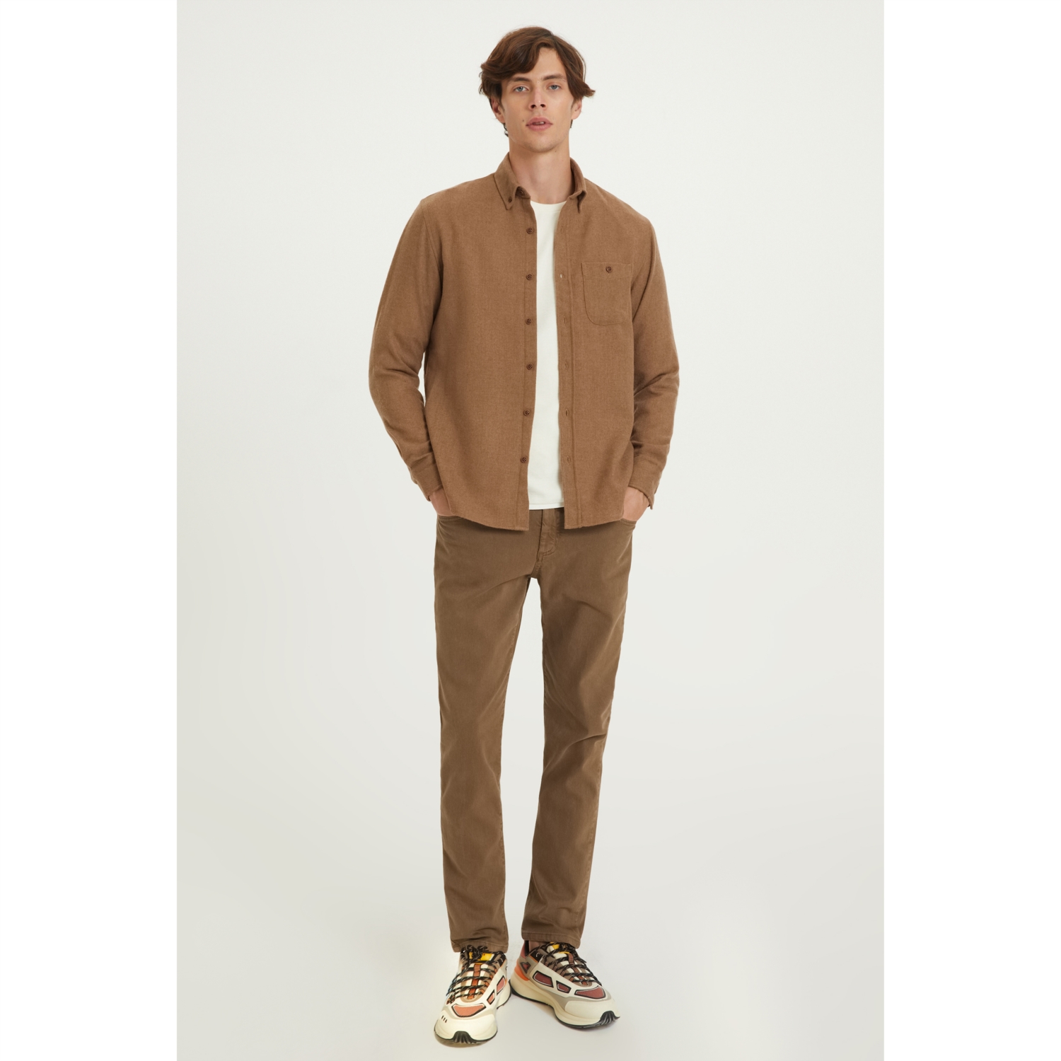 YÜN KARIŞIMLI REGULAR FIT GÖMLEK