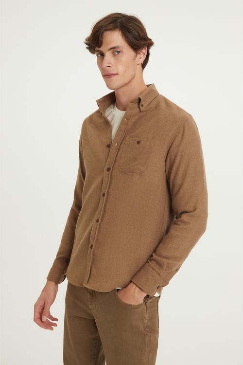  YÜN KARIŞIMLI REGULAR FIT GÖMLEK