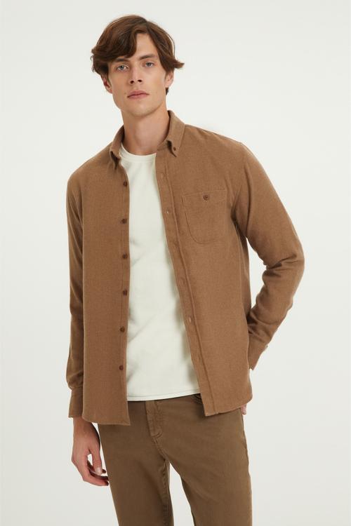  YÜN KARIŞIMLI REGULAR FIT GÖMLEK