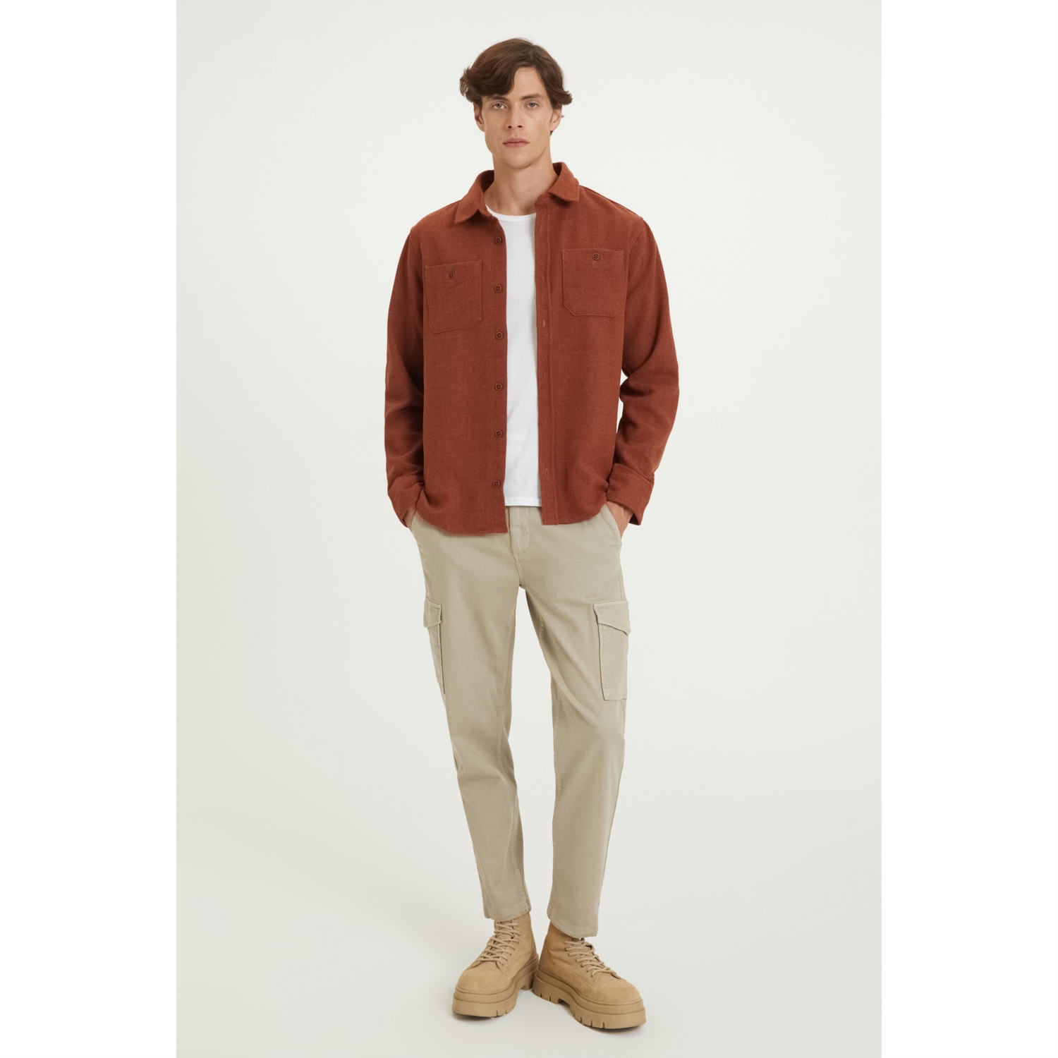 YÜN KARIŞIMLI REGULAR FIT GÖMLEK