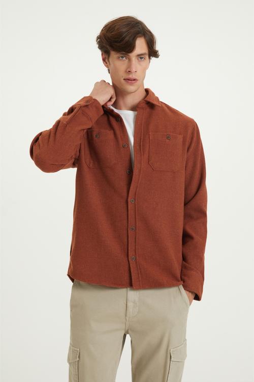  YÜN KARIŞIMLI REGULAR FIT GÖMLEK