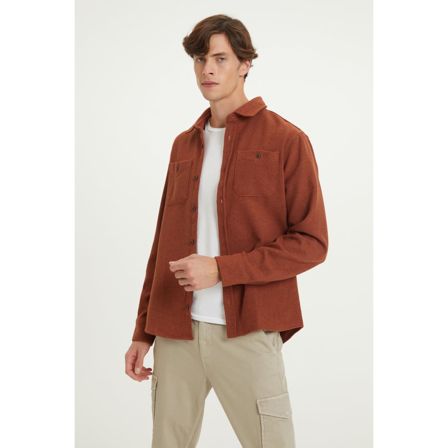 YÜN KARIŞIMLI REGULAR FIT GÖMLEK