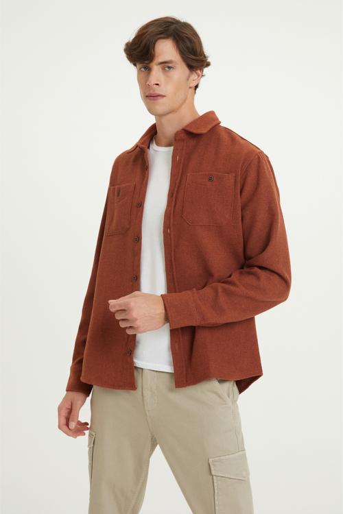  YÜN KARIŞIMLI REGULAR FIT GÖMLEK