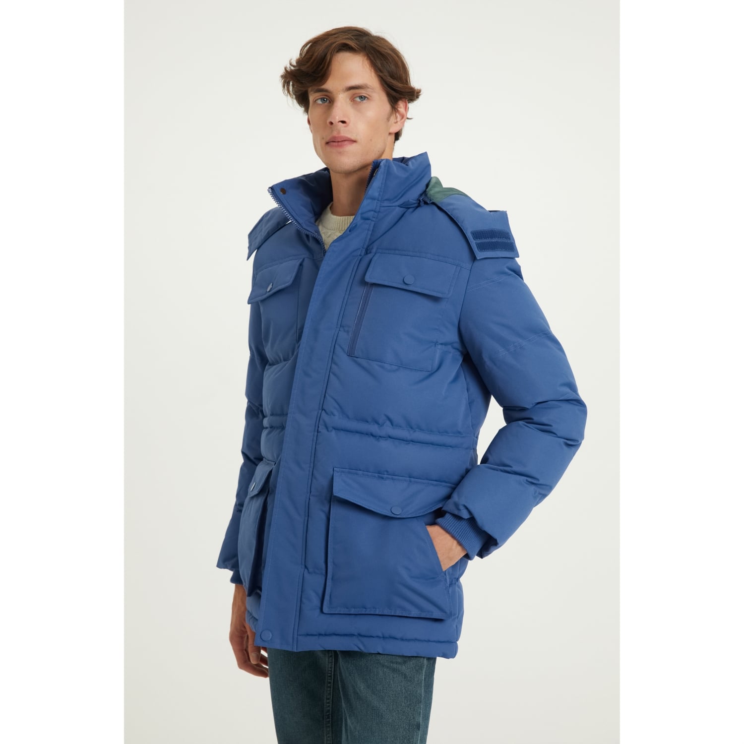 ÇIKARILABİLİR KAPÜŞONLU KALIN MONT