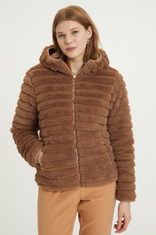  PELUŞ ÇİFT TARAFLI KAPİTONELİ MONT