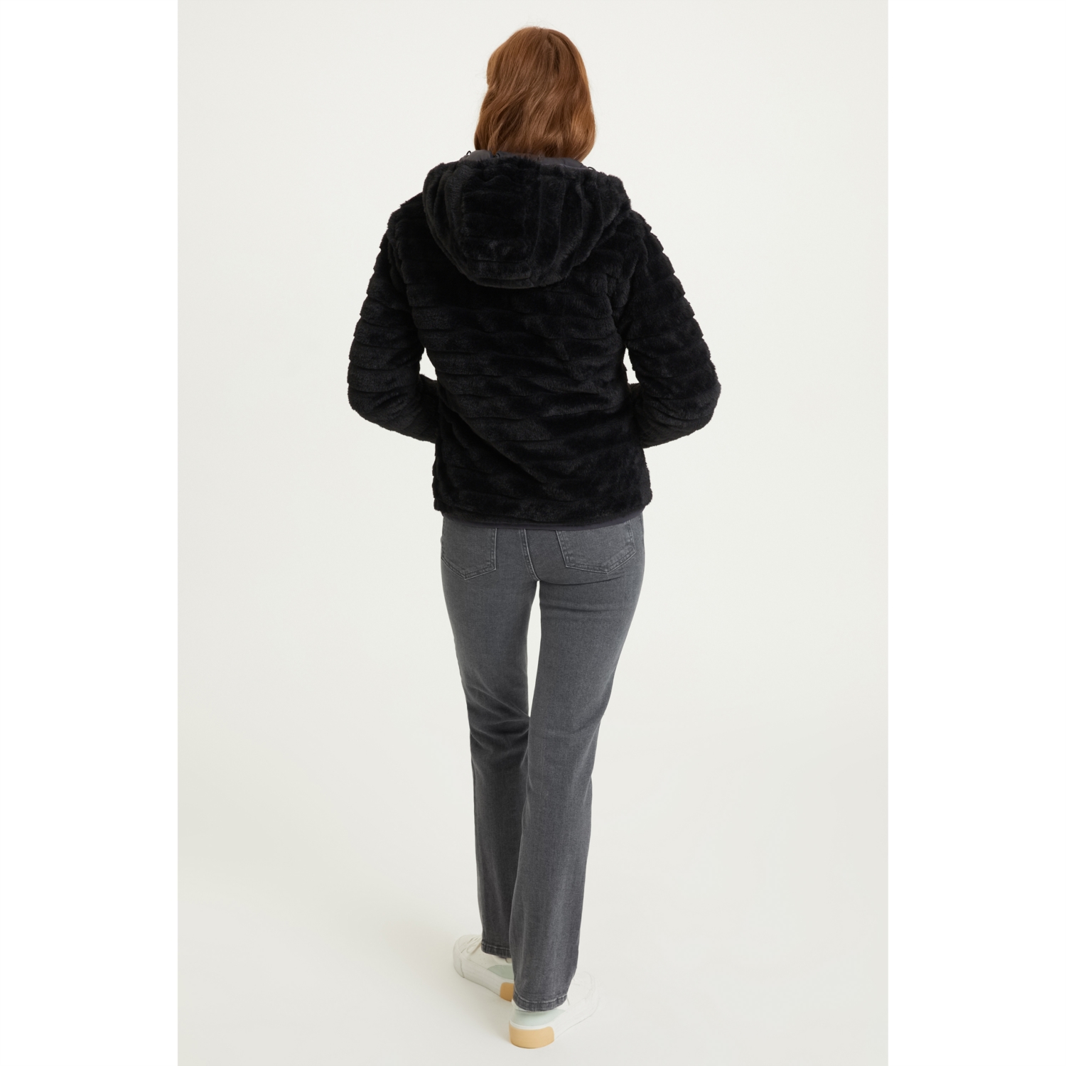 PELUŞ ÇİFT TARAFLI KAPİTONELİ MONT