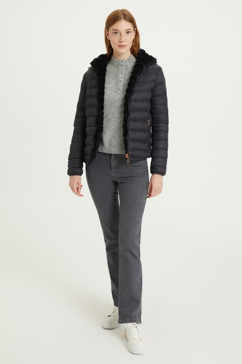  PELUŞ ÇİFT TARAFLI KAPİTONELİ MONT