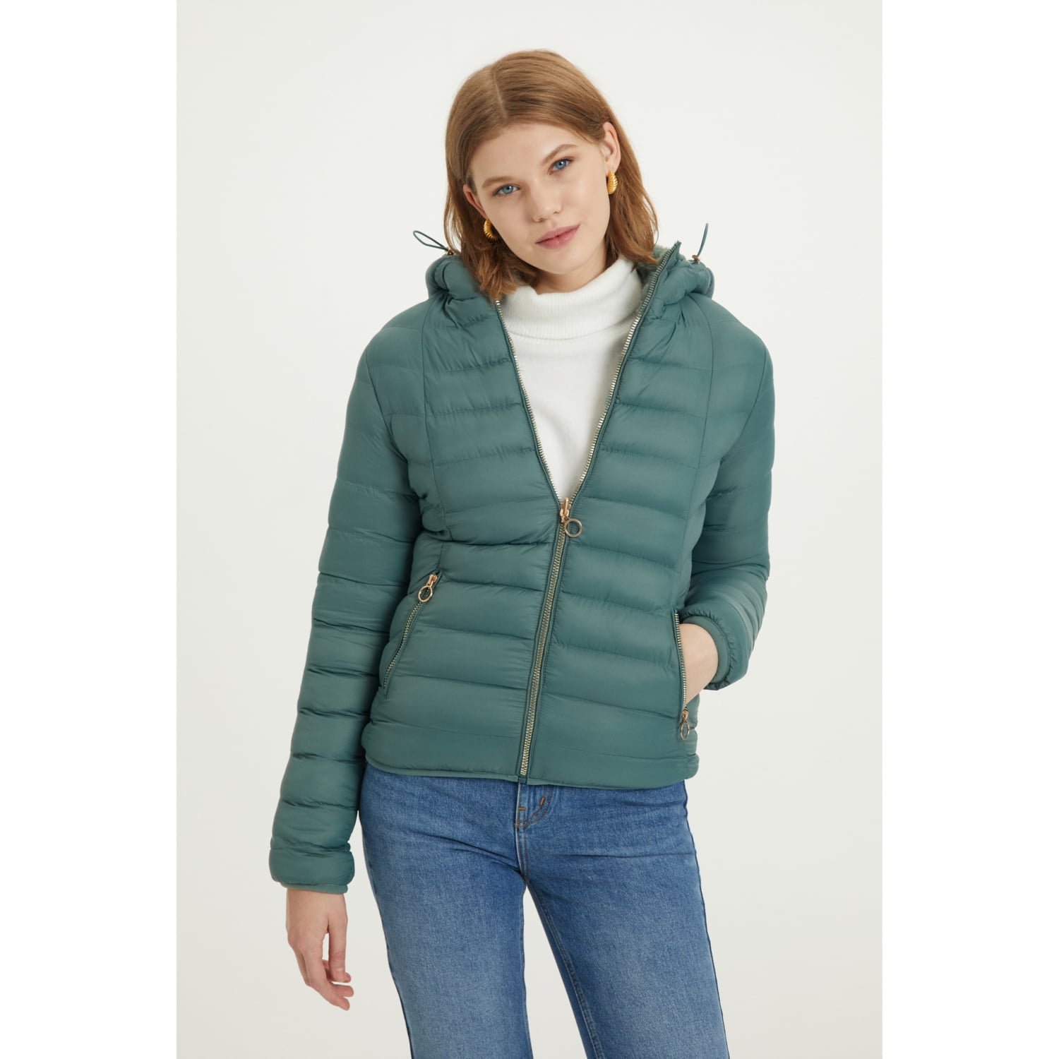 PELUŞ ÇİFT TARAFLI KAPİTONELİ MONT